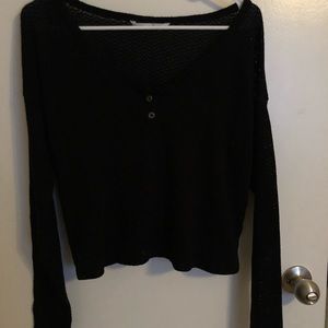 Black Hollister Slouchy Knit Top